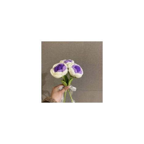 Gestrickter Rosenstrauß Aus Kunstrosen, Handgewebt, Florale Dekoration Aus Garn, Perfektes Geschenk Für Frauen, Romantisch Und Langlebig, Ideal Für Valentinstag, Jahrestage Und Geburtstage