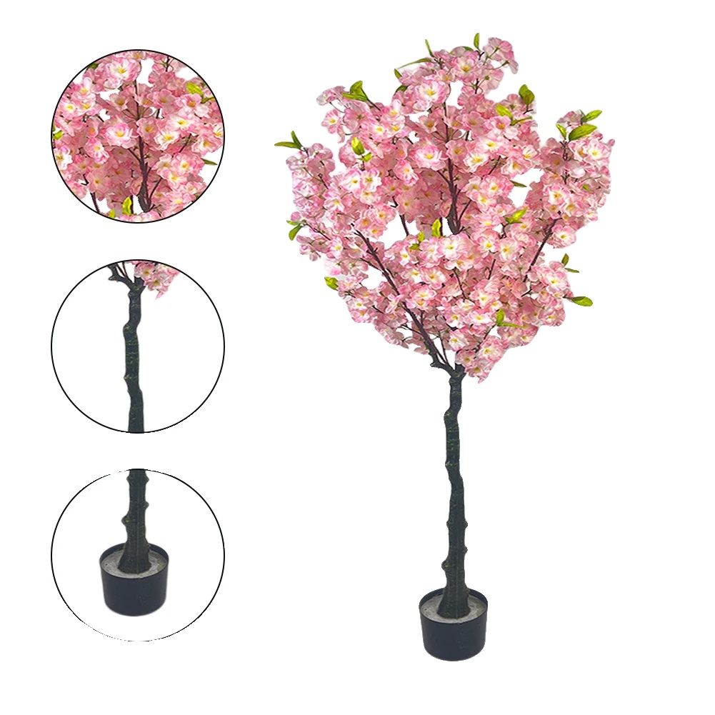Künstlicher Kirschblütenbaum, Lebensechte Erscheinung, Pflegeleicht, 150cm