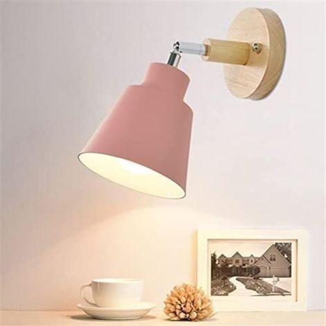 Nachttisch-wandleuchte - Geeignet Für Wohnzimmer, Wintergarten, Schlafzimmer Usw. - 1 Stück, Rosa, Leuchtmittel Nicht Enthalten.
