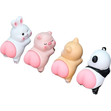 Niedliche Autofiguren – Autodekoration – Weiche Und Rutschfeste Tierfiguren Für Das Armaturenbrett (4 Stück)