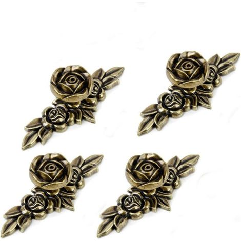 Rosa Möbelgriffe Im Retro-stil (europäischer Stil) – Für Schminktische, Nachttische Etc. – 4er-set, 10,3 × 4,4 Cm