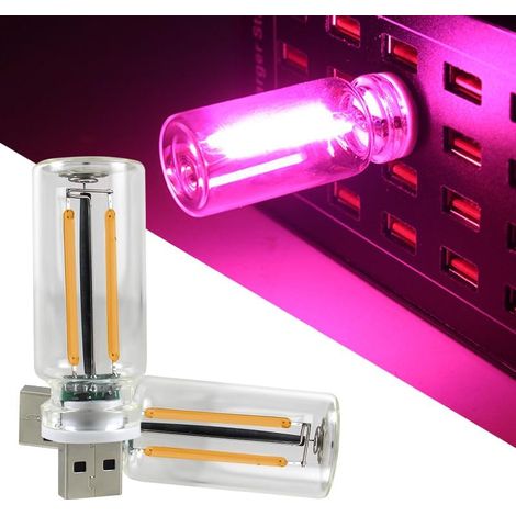 Set Mit 2 Usb-autolampen, Dimmbare Retro-leuchten Mit Touch-funktion, Led-innenraumbeleuchtung, Tragbare Mini-led-lampe In Glasflaschenform, Für Fahrzeuge, Schlafzimmer, Flure Usw.