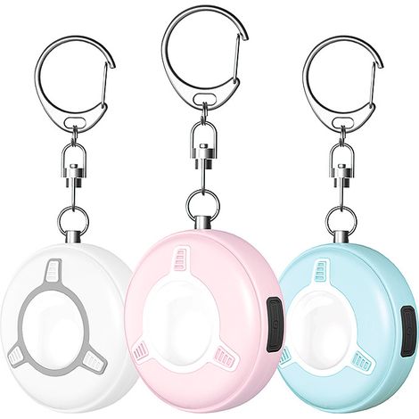 Sicherheitsalarm Für Frauen – 130 Db – Usb-c-aufladbar – Led Und Karabiner – Warnung Bei Niedrigem Batteriestand – Selbstverteidigung – Pink – Selbstverteidigungs-schlüsselanhänger – Persönlicher Schu