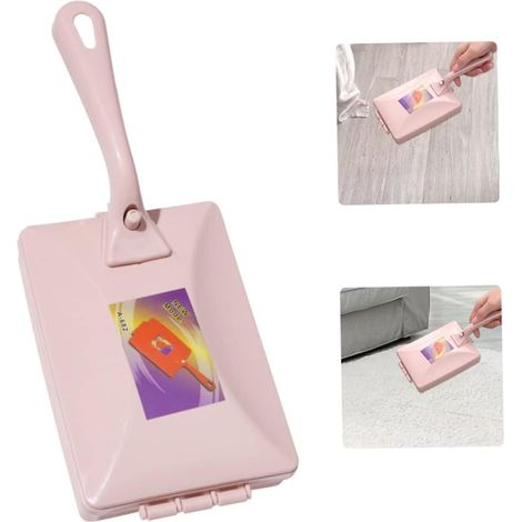 Teppichpolierbürste – Doppelwalzen-reinigungsbürste – Teppichstaubbürste – Sofa- Und Teppichbesen – Effektive Teppich- Und Möbelreinigung (rosa)