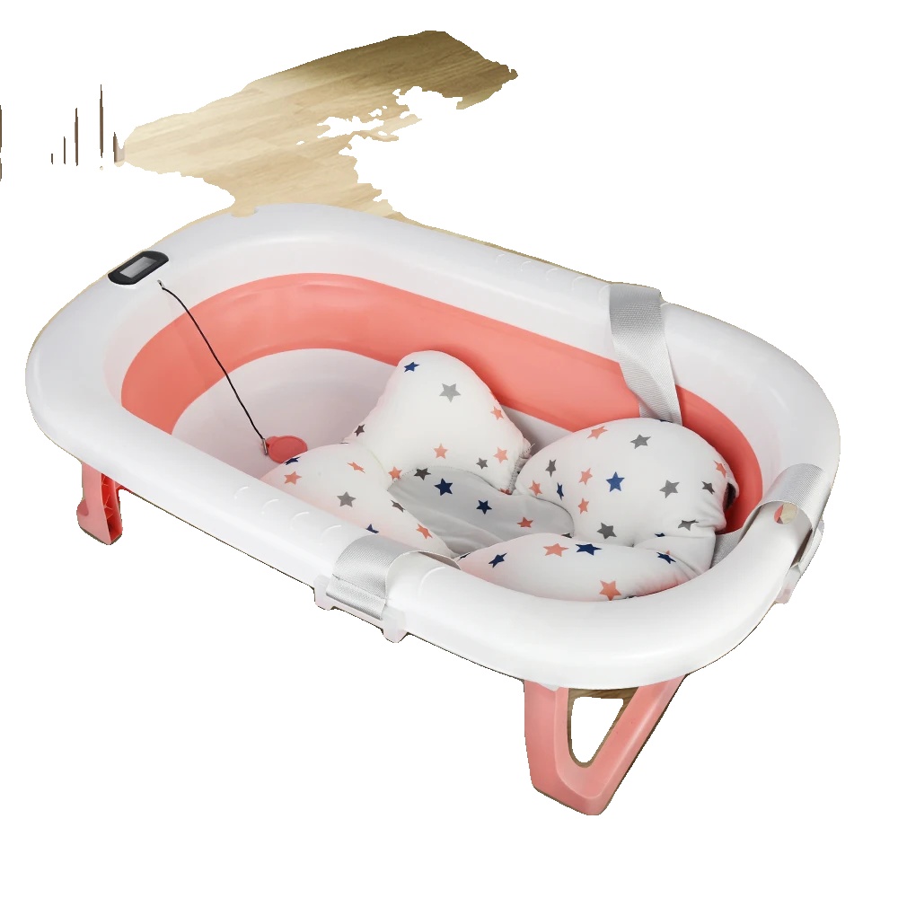Babybadewanne, Extra Großer Platz, Sichere Materialien, Rosa