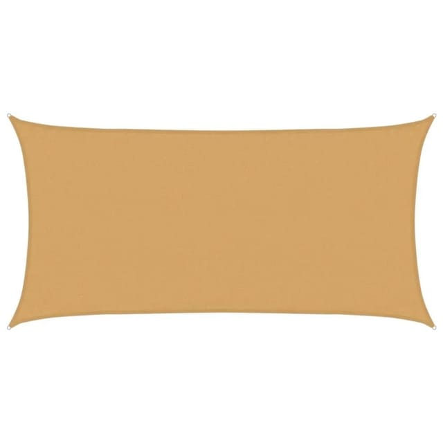 Sonnensegel 160 G/m² Rechteckig Sandfarben 3x6 M Hdpe Vidaxl