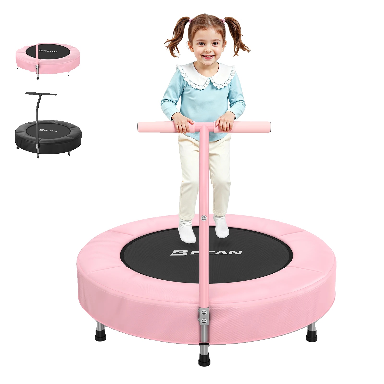 Trampolin, Astm-zertifiziert, Für Den Innenbereich, Rosa