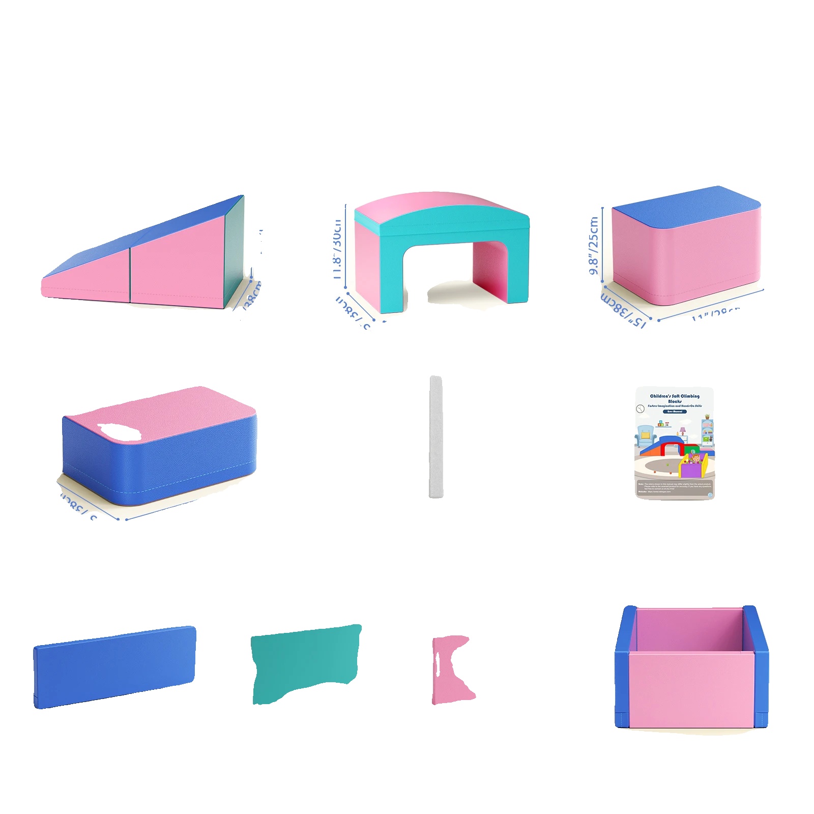 Schaumstoffblöcke, Indoor-spiel, Sichere Kletterfläche, Rosa