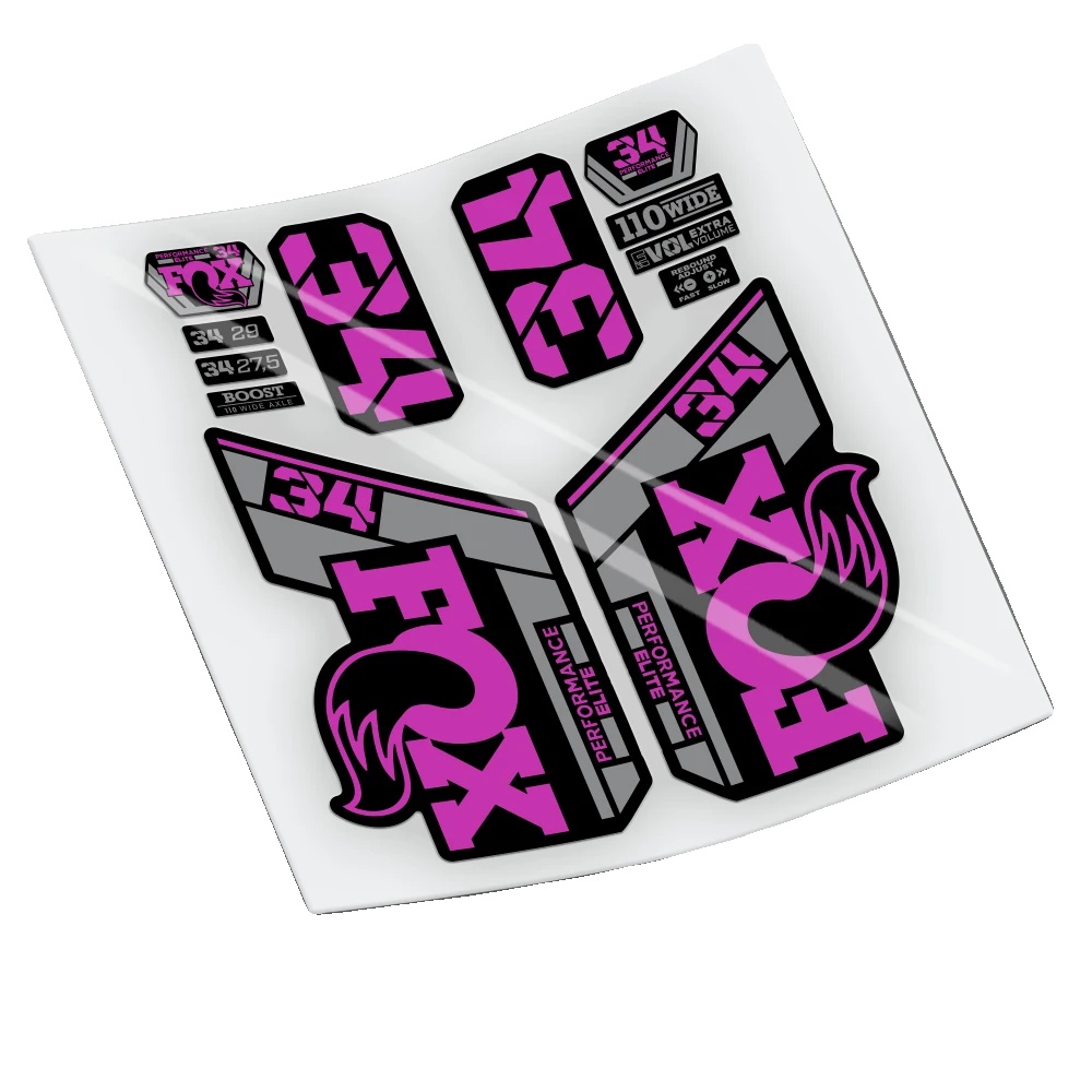 Aufkleber, Langlebiges Vinyl, Maßgeschneidert Für Fahrradgabeln, Fuchsia