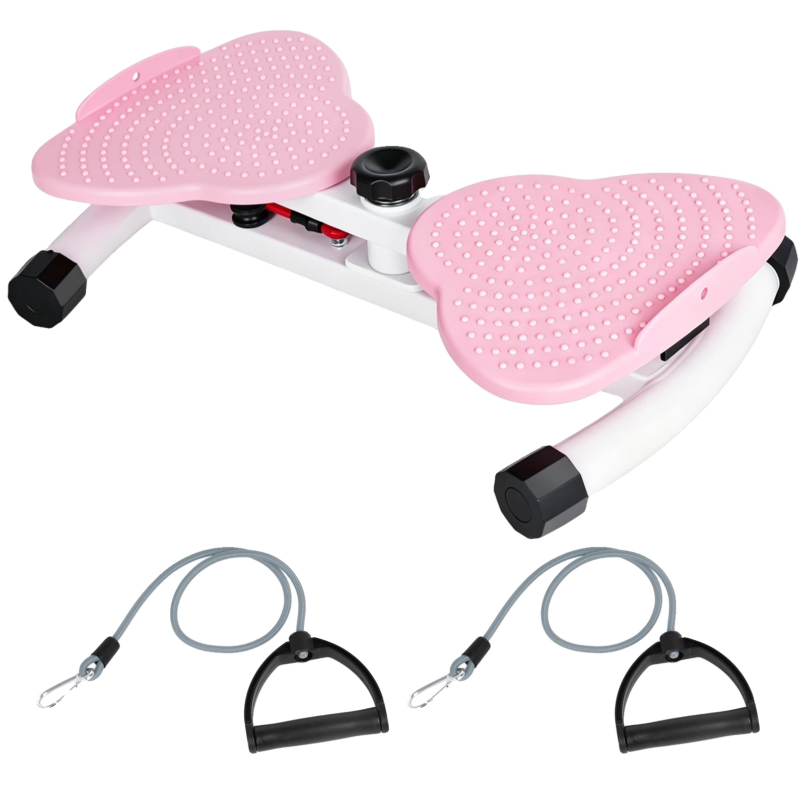 Taillendrehbrett, Dual-pedal-design, Widerstandsbänder Enthalten, Rosa