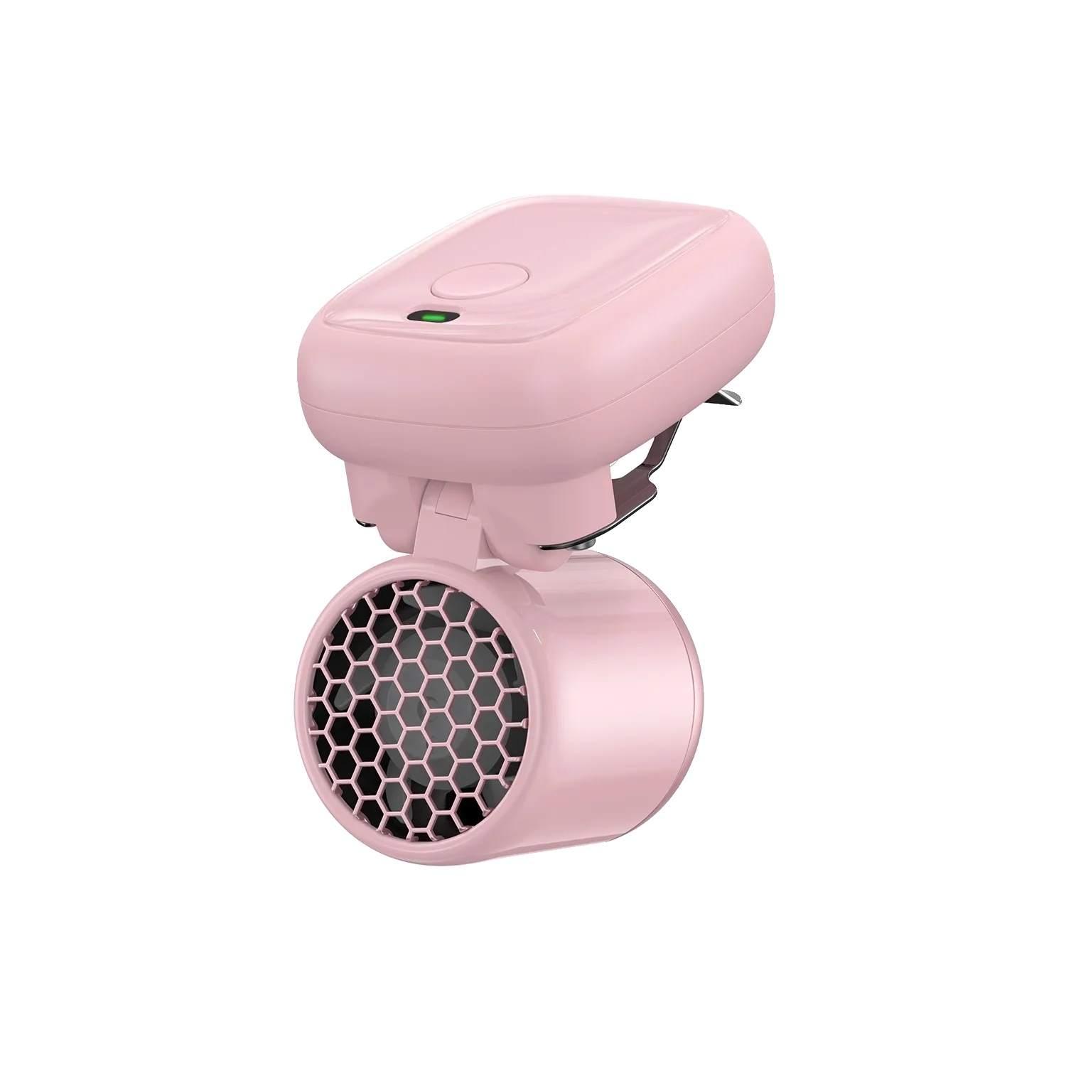 Mini Tragbarer Clipventilator, 3-stufig Einstellbar, Wiederaufladbar Über Usb-c, Rosa