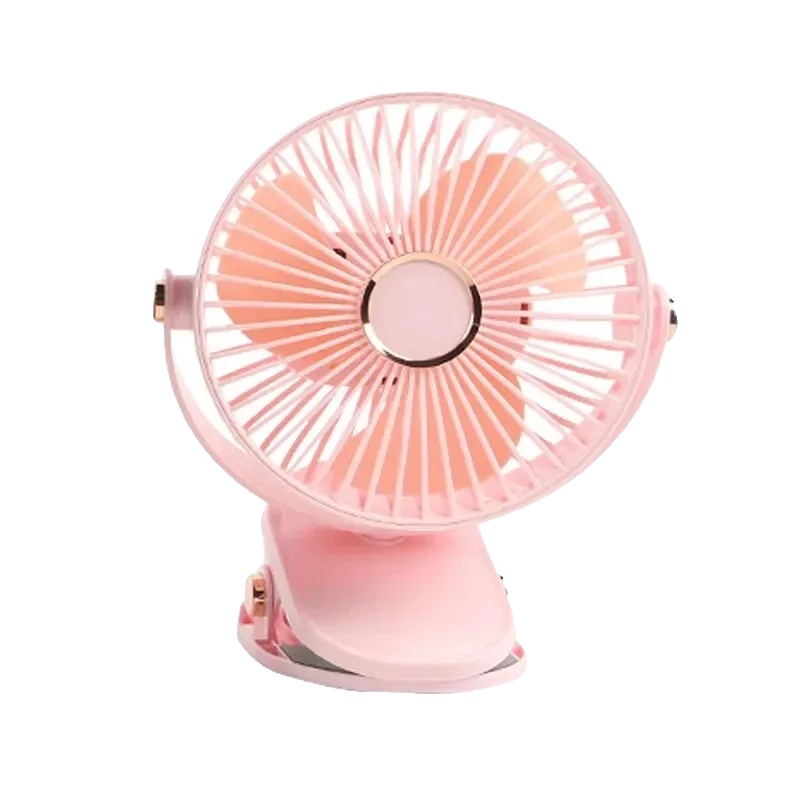 Elektrischer Ventilator, Usb-betrieben, Nachtlichtfunktion, Rosa