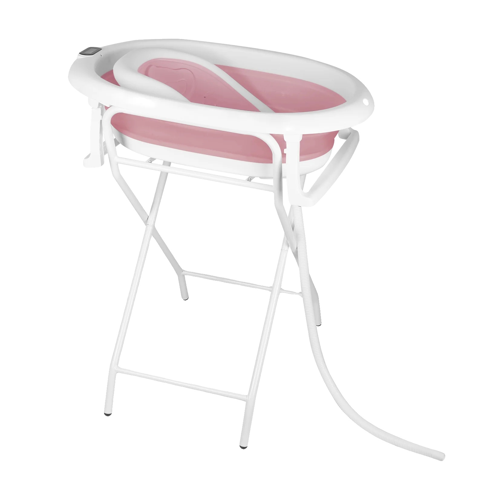 Babybadewanne, Ergonomischer Badewannensitz, Integriertes Thermometer, Rosa