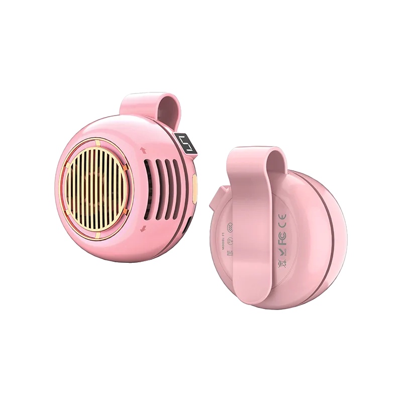 Mini Bladeless Ventilator, Freihändiges Design, Einstellbare 3-geschwindigkeitsfunktion, Rosa