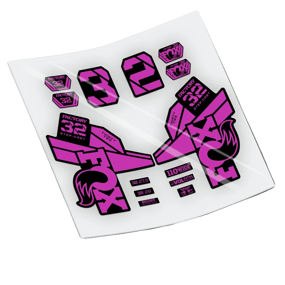 Fahrradgabelaufkleber, Hochwertiges Vinyl, Anpassbare Farben, Fuchsia