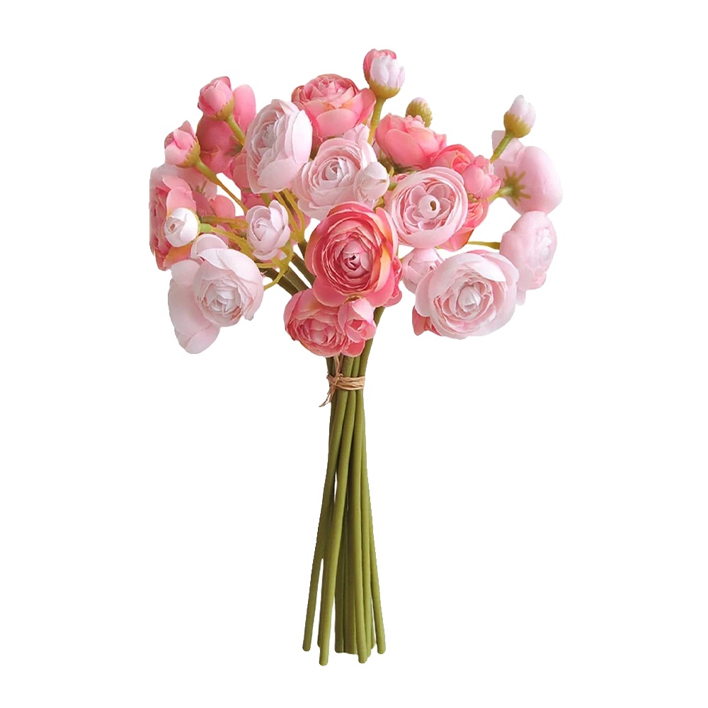 Künstliche Blumen, Lebensechte Sträuße, Innendekoration, 2pink, 12stück