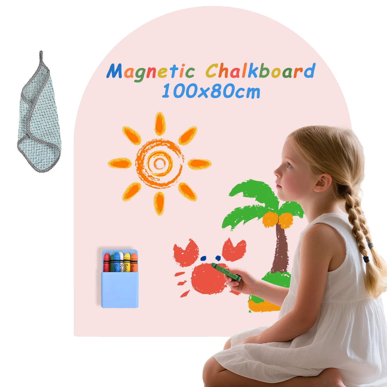 Magnettafel, 3-in-1-funktionalität, Einfache Installation, Rosa