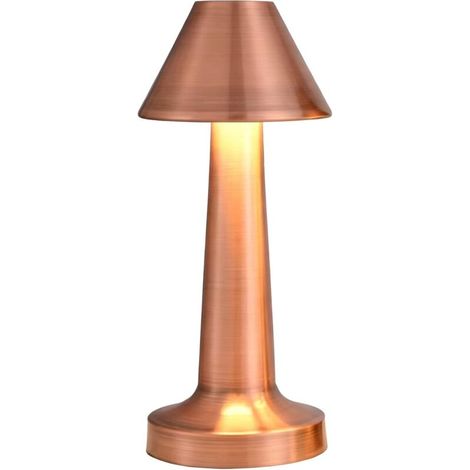 Led-schreibtischlampe In Taillenform – 3 Helligkeitsstufen – Ideal Für Nachttische Etc. – 1 Stück, Roségold