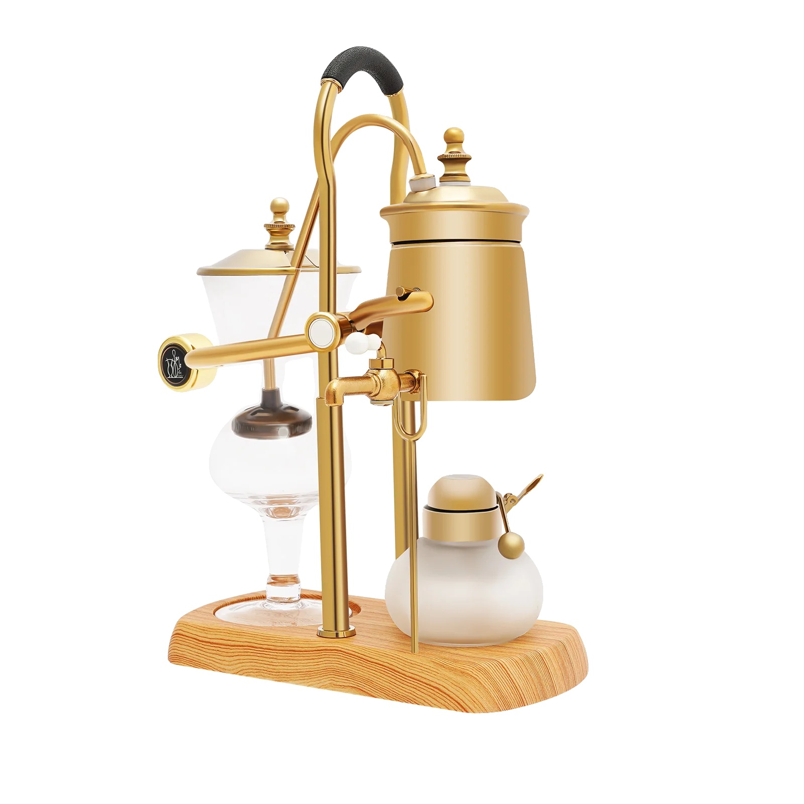 Siphon-kaffeekocher, Elegantes Design, Duale Brühmethode, Gold