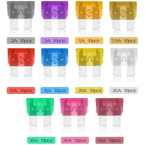 150-teiliges Standard-kfz-sicherungssortiment (flachsicherungen 2a, 3a, 5a, 7,5a, 10a, 15a, 20a, 25a, 30a, 35a, 40a) Für Pkw Und Lkw, Inklusive Sicherungsauszieher Und Aufbewahrungsbox Von Debuns