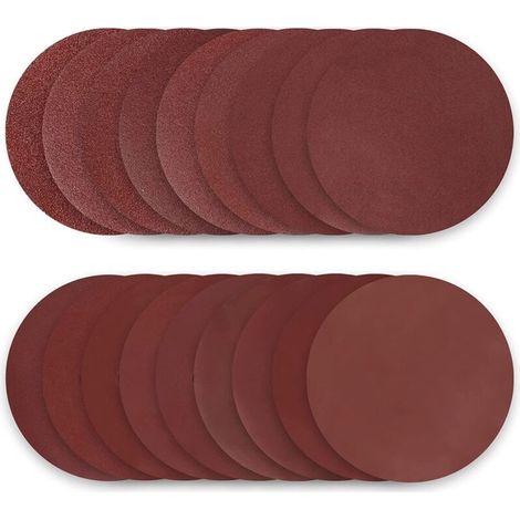 180-mm-schleifscheiben, 50-teiliges Schleifscheiben-set, Schleifpapierkörnungen 40/60/80/100/120/150/180/240/320/400, Graindyk-alovez