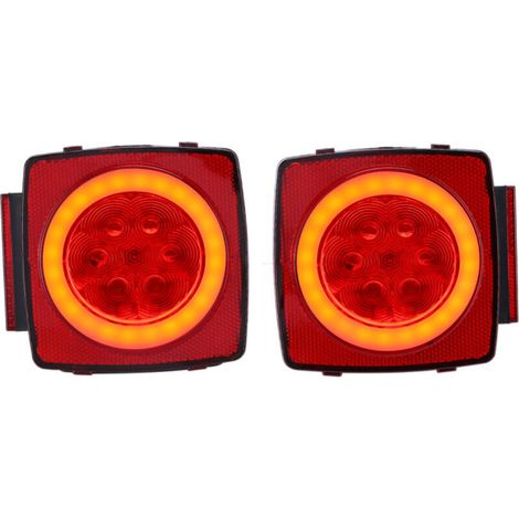 2-teiliges Dc12v Led-rücklicht, Seitenlicht, Kennzeichenbeleuchtung, Bremslicht, Ip68 Wasserdicht, Geeignet Für Anhänger, Lkw, Pickup, Von Debuns
