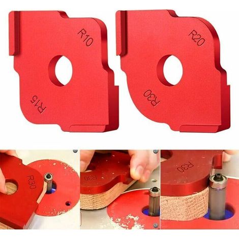 2-teiliges Schnellbohrer-set Für Holzplatten, Winkelspannvorrichtung, Hochpräzise Suchermuster, Holzbearbeitungswerkzeug – Rot, R10-15-r20-30, Von Debuns