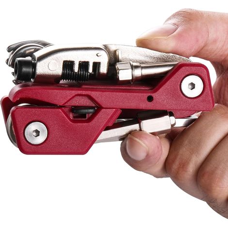 21-in-1 Tragbares Multitool Für Fahrräder Mit Aufbewahrungskoffer – Komplettes Reparaturset Mit Inbusschlüssel, Kettennieter Und Speichenschlüssel Für Alle Fahrräder