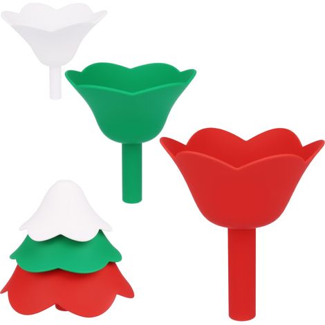 3 Faltbare Silikontrichter – Flexible Küchenhelfer Für Öl, Flüssigkeiten Und Flaschen – 2er-pack