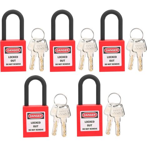 5 Sets 38-mm-nylon-staubschutz-sicherheitsschlösser Für Industrieanlagen (rot)