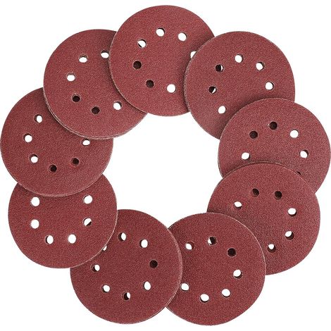 80-teiliges Schleifscheiben-set – 12,7 Cm (5 Zoll) Große 8-loch-scheiben Mit Schnellverschluss, Körnungen 60, 80, 100, 120, 180, 240, 320 Und 400 – Für Exzenterschleifer