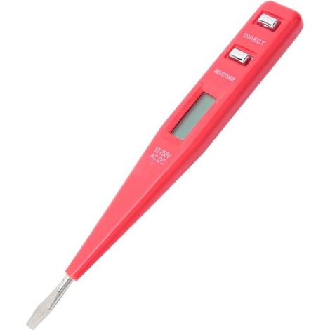 Ac/dc-spannungsprüfstift, Berührungsloser Spannungsprüfer, Multifunktionales 12–250 V / 12–55 V Spannungsprüfgerät Mit Digitaler Anzeige Und Lcd-bildschirm Von Debuns