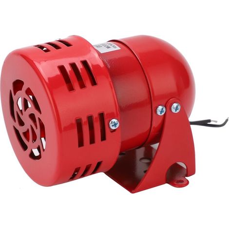 Ac110v Ms-190 Leistungsstarke Außensirene 115db Rote Motordrahtsirene Metallhorn Industrielle Boots-berm-alarmanlage