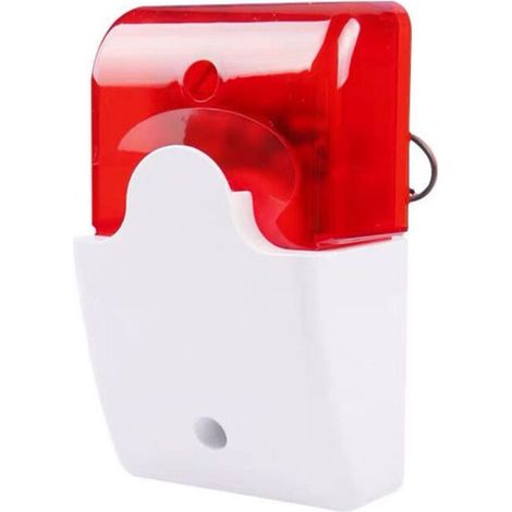 Alarmsirene, 2 Stück, Kabelgebundene Blitzlichtsirene, 12 V Dc, Akustischer Alarm, Rotes Licht, Sirene, Alarmsystem Für Zuhause