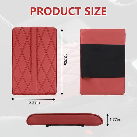 Armlehnenmatte Aus Memory-schaum, 33 X 21 X 5 Cm, Armlehnenmatte Aus Leder, Mittelkonsolenbezug, Universeller Armlehnenbezug, Zubehör