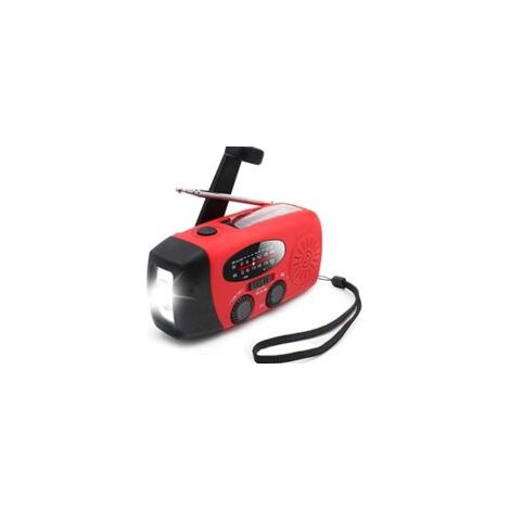 Batteriebetriebenes (wiederaufladbares) Katastrophenradio – Kurbelradio – Notradio – Solarbetriebenes Kurbel-notradio