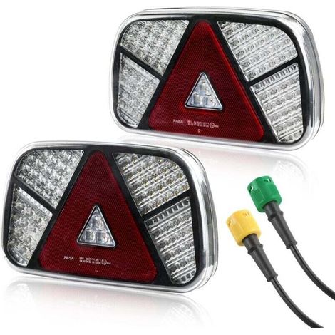 Debuns 12v/24v Wasserdichtes Anhänger-rücklichtset Mit Blinker/bremslicht/rückfahrscheinwerfer/nebelscheinwerfer/reflektor