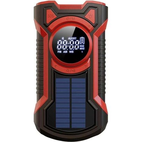 Debuns Tragbares Am/fm-notfallradio Mit Handkurbel, Led-taschenlampe Und Bluetooth 5.0-lautsprecher