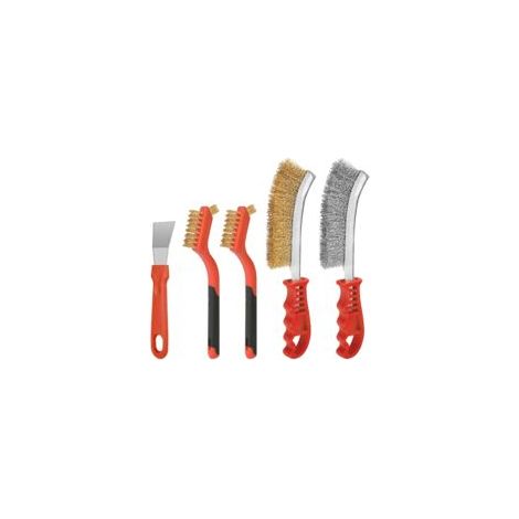 Drahtbürsten-set Mit 4 Edelstahl- Und Kupferdrahtbürsten Und 1 Schaber, Zum Reinigen Von Lötzinn, Schlacke, Rost Und Staub