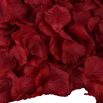 Künstliche Rosenblätter, Seidenstoff, Elegante Atmosphäre, Weinrot, 2000pcs