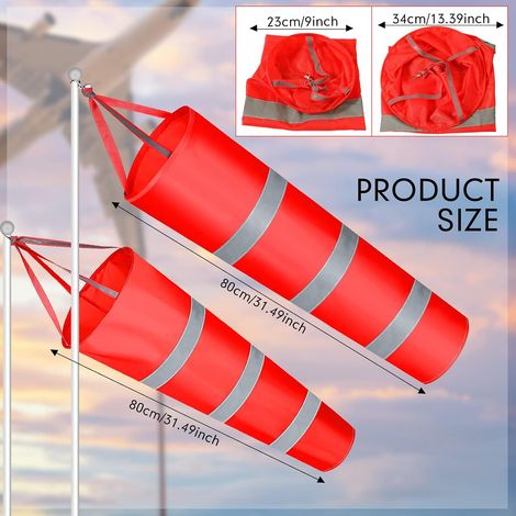 Flughafen-windsack, Messbeutel Mit Reflektorstreifen, Windsack Aus Oxford-ripstop-gewebe, Windrichtungsanzeiger, Outdoor-flagge Für Flughafen- Und Landwirtschaftszwecke.