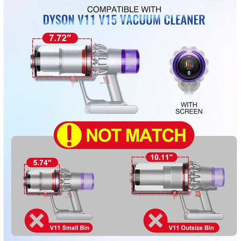 Geeignet Für Einen Verbesserten Staubbehälter, Kompatibel Mit Den Dyson Staubsaugern V11, V15, Sv14, Sv15 Und Sv22. Ersetzt Staubbehälter Mit Den Teilenummern 970050-01 Und 965443-01.