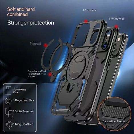 Hülle Kompatibel Mit Iphone 17 Und Mit Magsafe-technologie Ausgestattet, Bietet Magnetischen Fallschutz Bis Zu 7 Metern (militärstandard), Rot.