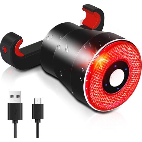 Intelligentes Rücklicht Für Fahrräder – Usb-aufladbar – Blinker Und Fernbedienung – Wasserdichtes Bremslicht Und Alarm