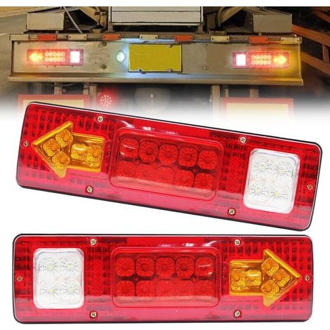 Led-anhängerbeleuchtung, 19 Led-rückleuchten Für Lkw-anhänger, Wasserdichte Bremsleuchten, Rückfahrblinker, Rückleuchten Für Lkw, Kipper, Traktoren, Anhänger, 24 V, 2 Stück, Von Debuns