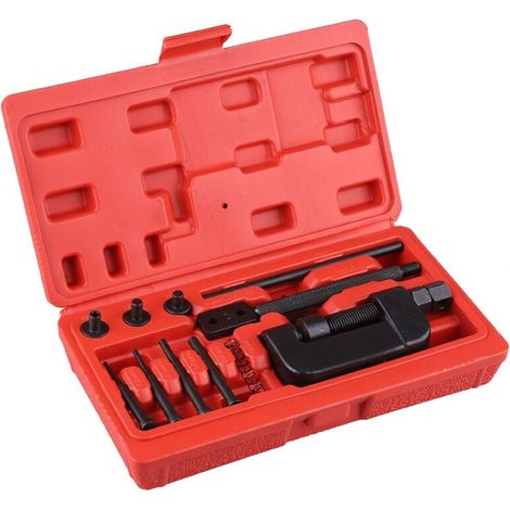 Motorrad-reparaturset, Kettenreparaturwerkzeug Und Nietzange Für Motorräder Und Fahrräder, Kettenschneider-set, 13-teilig