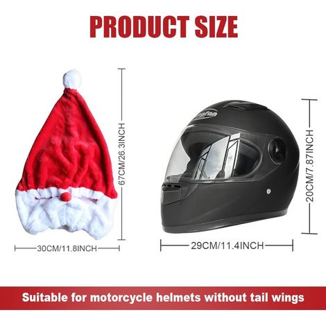 Motorradhelmüberzug In Form Eines Weihnachtsmanns, Helmüberzug Für Die Krippenszene, Dekoratives Accessoire In Form Eines Weihnachtsmanns, Das Als Herrenmütze Dient.