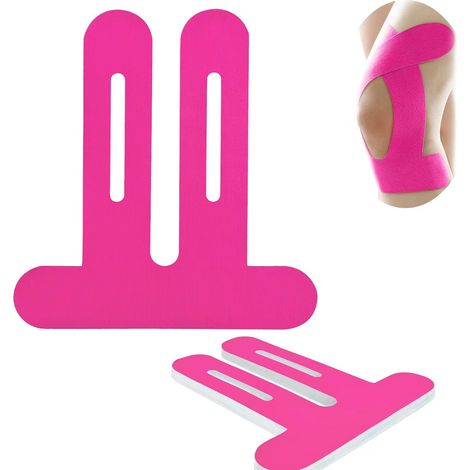 Packung Mit 10 Vorgeschnittenen Roten Knieschonern, Hypoallergen, Atmungsaktiv, Wasserdicht, Komfortabel Und Lindert Knieschmerzen – 220 X 250 Mm