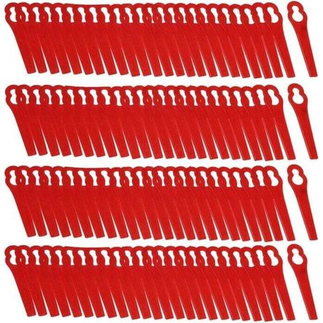 Packung Mit 100 Ersatz-kunststoffklingen Für Florabest Lidl Rasentrimmer Frta 20 A1, Fat 18b3, Frt18a...debuns