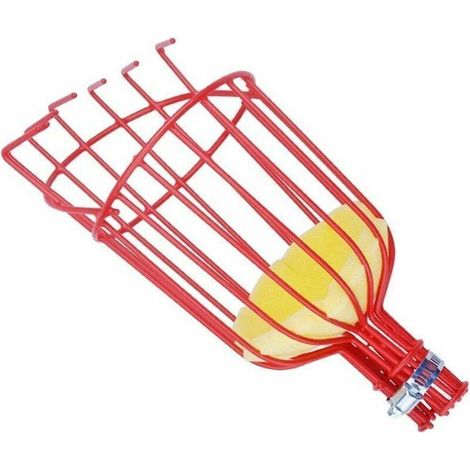 Renquen Obstpflücker Mit Leichter Aluminium-teleskopstange, Obstpflückwerkzeug Oder Obstbaumpflückstange Mit Obstkorb 34,5 X 14,5 Cm, Von Debuns